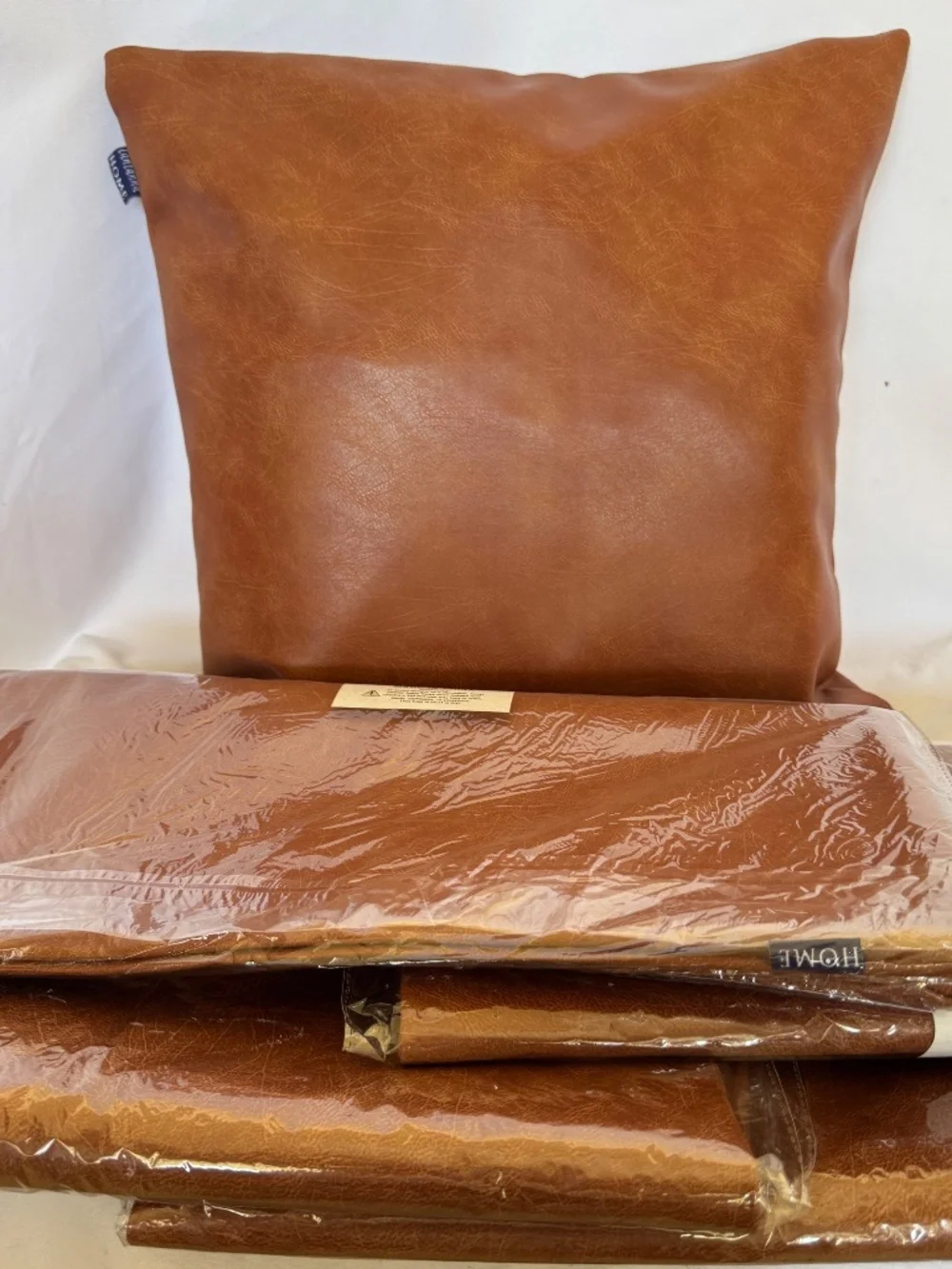NEW Faux Leather Throw Pillow Covers 18